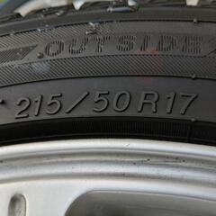 15000円に値下げします。スタッドレスタイヤ、ホイール付き4本セット