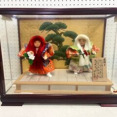 セール！・　日本人形　豊玉作　連獅子/大型　ケース入　浮世人形　極美品その他