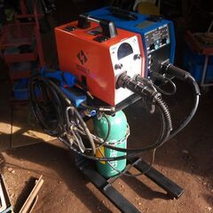 インバーター式半自動溶接機＆カートセット，すぐに使える炭酸ガス仕様