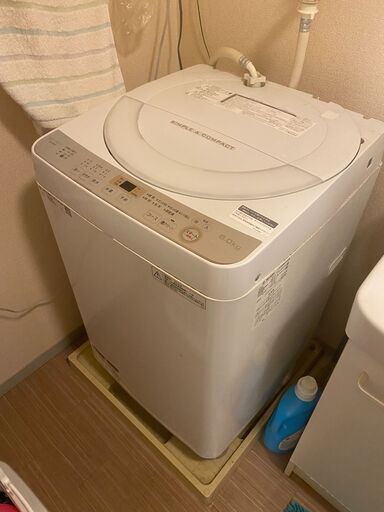 【決まりました】シャープ ES-GE6C-W 全自動洗濯機 (洗濯6.0kg) ホワイト系