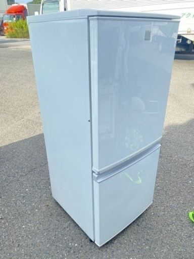 福岡市内配送無料　シャープ ２ドア冷凍冷蔵庫 SJ-14E3-KW