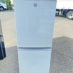 福岡市内配送無料　シャープ ２ドア冷凍冷蔵庫 SJ-14E3-KW