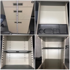 【今月引取り希望】パソコンデスク4台　ロッカー4人用　　オフィス家具
