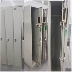 【今月引取り希望】パソコンデスク4台　ロッカー4人用　　オフィス家具