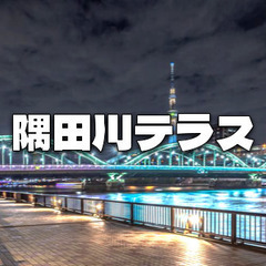 隅田川テラスの夜のお散歩。東京スカイツリーやきれいな橋のライトア...
