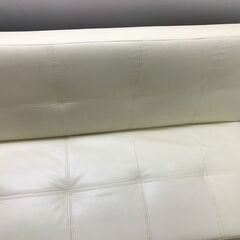 3人掛け レザー ソファベット ホワイト 直接引き取り歓迎