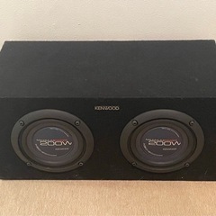 サブウーハー　アンプ付き　2発　KENWOOD ケンウッド　