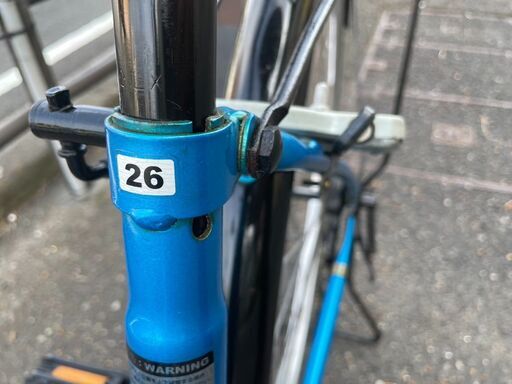 美品!!自転車 No.895 あさひ 26インチ affiche ブルー シティサイクル