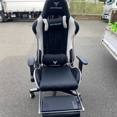 配送可能　GXTRACE ゲーミングチェア １６５度リクライニング機能 ハイバック テレワーク椅子 PCチェア (White)