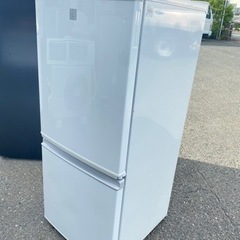 北九州市内配送無料 保証付き シャープ 2ドア冷凍冷蔵庫 SJ-14E3-KW