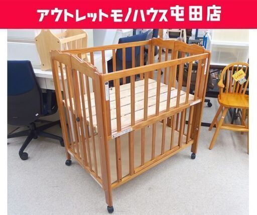 折りたたみミニベビーベッド 内寸60×90 大和屋 パタン キャスター付き 折畳みベビーベッド ☆ 札幌市 北区 屯田