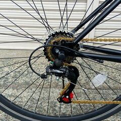 美品★人気　クロスバイク　700 x 28C　シマノ6段ギア　マットブラック