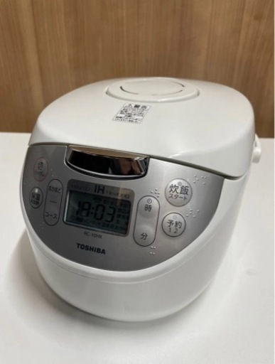 【中古】TOSHIBA IH炊飯ジャー RC-10HK 炊飯器 2021年製 5.5合炊き