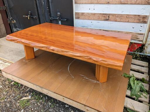 天然木 一枚板 座卓 ローテーブル　和室机