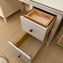 デスク　IKEA HEMNES ホワイトステイン HEMNES desk with 2 drawers, white stain/light brown, 120x47 cm - IKEA