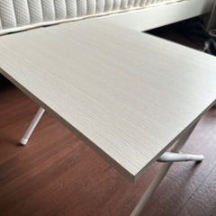 美品：ニトリの折りたたみテーブル(5035 ホワイトウォッシュ ...