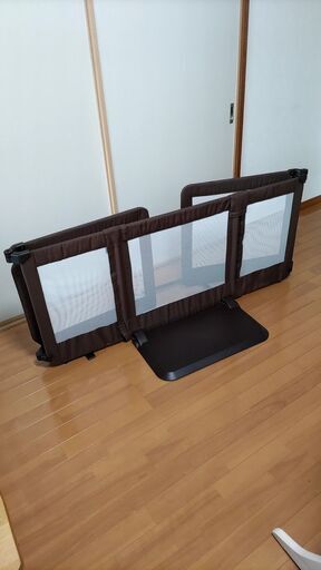 おくだけとおせんぼ スマートワイド ブラウン(1個)【日本育児】[ベビーゲート セーフティゲート パーテーション 自立]