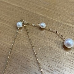 K18あこやベビーパール・スルーネックレス