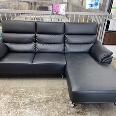 【愛品館 江戸川店】フェイクレザー3Pカウチソファ ID:156-019338-007