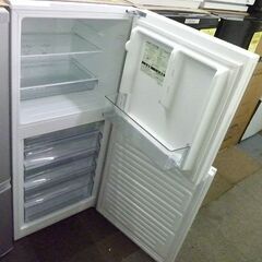 2018年製 146L 「たっぷり冷凍73L」2ドア ツインバード ガラスパネル 
