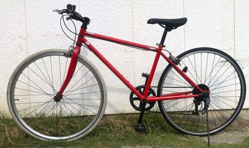 374★岐阜発　△Conino Lamborghini/クロスバイク/自転車/6段変速/走行確認/防犯有り/6速が入りません/サドルひび割れあり/現状品　R6.1/10★ ランボルギーニ 700C クロスバイク 6段変速 ○374☆岐阜発 Conino