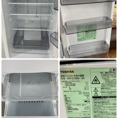 S187 東芝 TOSHIBA GR-U15BS [冷蔵庫 （153L・右開き） 2ドア パールホワイト]⭐動作確認済 ⭐クリーニング済 