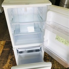 配送可能　シャープ 137L 2ドアノンフロン冷蔵庫 keyword キーワードホワイト SJ14E4KW
