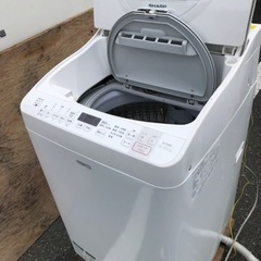 福岡市内配送無料　シャープ SHARP ES-TX5C [タテ型洗濯乾燥機 5.5kg ホワイト系]