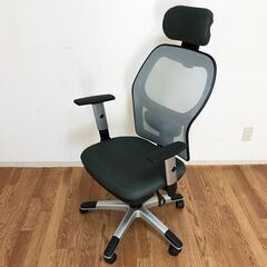 人間工学椅子メッシュチェア　高機能オフィスチェア美品　可動肘&ヘ...