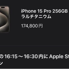 【ネット決済・配送可】Iphone15pro 256G