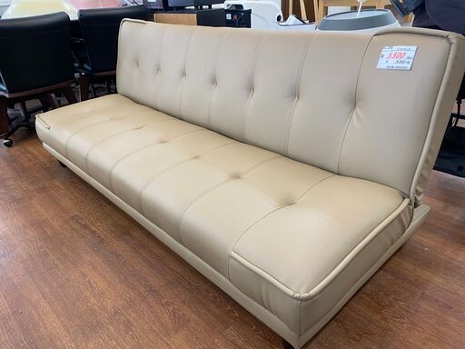 リサイクルショップどりーむ天保山店 No.9703 ソファベッド♪ 革張り 