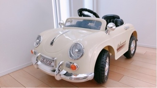 子供向け電動乗用ラジコンカー　ポルシェタイプ　白