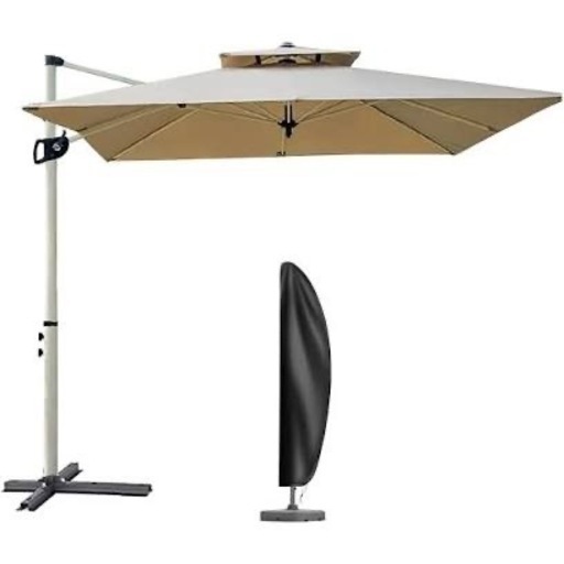 ガーデンパラソル カーキ MAYAMI-home 250cm 吊り下げ型 中古