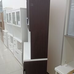 ★ジモティ割あり★  レンジボード ダークブラウン H201×D43×W100 クリーニング済み HJ760