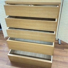 大幅値下げ！！】埼P◇iDC大塚家具 ミドルチェスト イナフ 80 オーク 