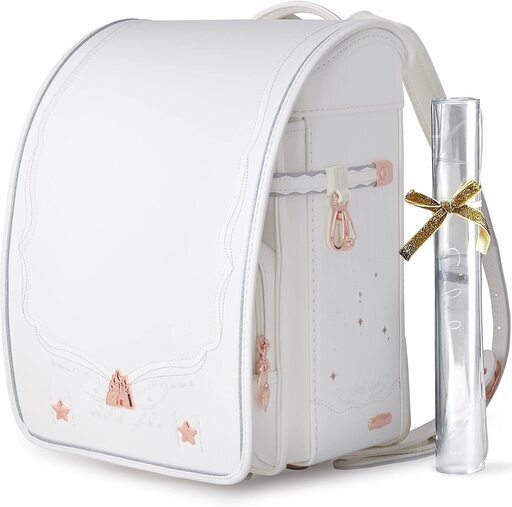 【新品】新作 ランドセル 女の子 キャッスル 高級 大容量 軽量 6年保証 全国送料無料 スクールバック 小学生通学カバン ホワイト