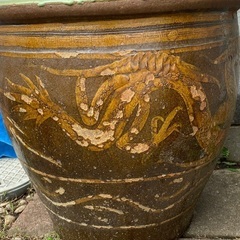 ◎お値下げしました‼️ ピータン 甕 壺 メダカ 陶器 植物鉢 金魚鉢