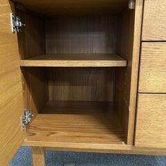 unico/ウニコ KURT シェルフ 北欧デザイン デスク ドレッサー スライド棚 シンプル 中古家具 店頭引取歓迎 R7517