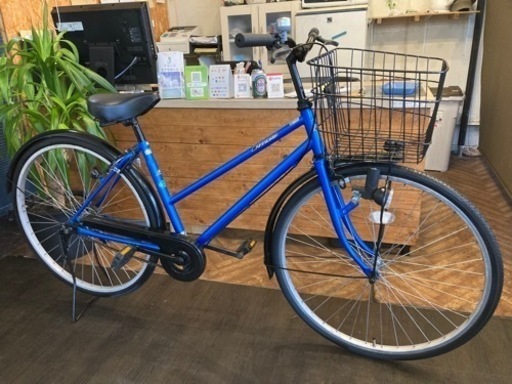 【チェーン新品！】LEDダイナモ　26インチ自転車　ブルー