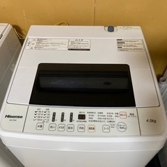 配送可　Hisense 洗濯機　4.5kg 美品