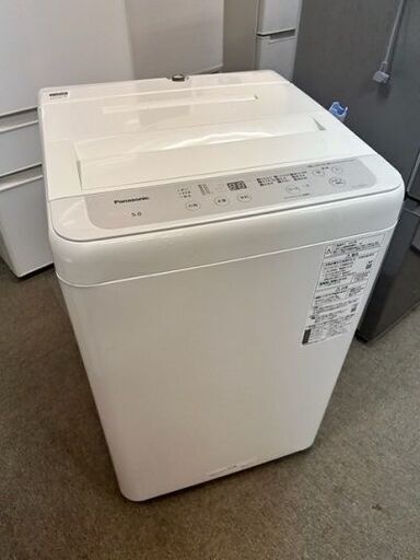 美品　2022年製　パナソニック　全自動電気洗濯機　NA-F50B15■5.0kg