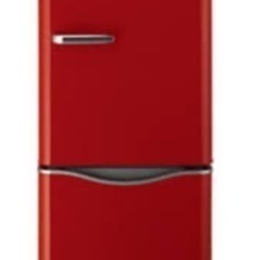 赤が可愛いレトロな冷蔵庫