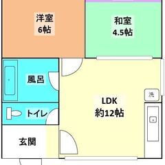 釧路市2LDK最安 家賃25,000円(月) 42㎡広々 敷金･...