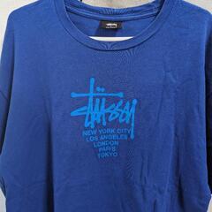 【希少】Stussy Tシャツ Ｌ ブルー　青