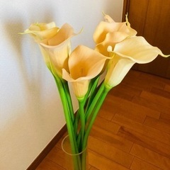 フランフラン購入　カラー花束　花瓶つき　フェイク花　生花ではないです