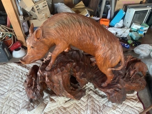 特大 木彫り猪
