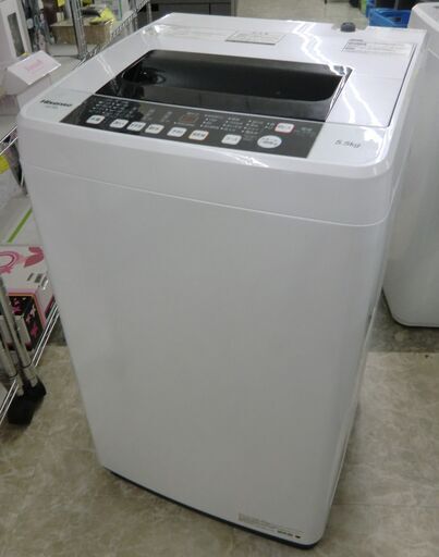 Hisense 全自動洗濯機 ステンレス槽 5.5kg 2020年製 HW-T55C