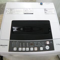 Hisense 全自動洗濯機 ステンレス槽 5.5kg 2020年製 HW-T55C