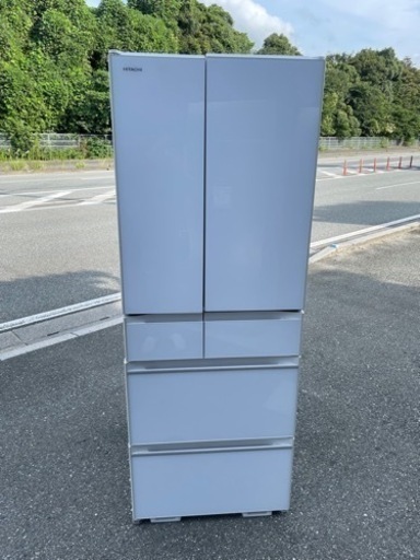 □中古品 日立ノンフロン冷凍冷蔵庫 R-KW57K(XW型) 567L 2019 □中古品 日立ノンフロン冷凍冷蔵庫 R-KW57K(XW型) 567L 2019