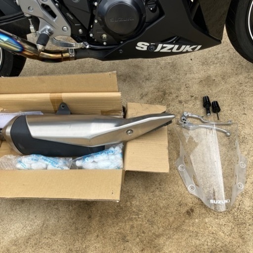 GSX250R 青/黒 オーバーマフラー付き（ノーマルあり）